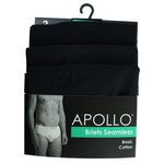 Herrenslips nahtlos Baumwolle Apollo schwarz - 2