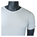 Herren Bambus T-Shirts V-Ausschnitt Apollo weiß - 7