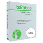 Herren Bambus T-Shirts V-Ausschnitt Apollo weiß - 2