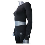 Damen Sports CROP TOP bauchfreies Oberteil XTREME schwarz - 3