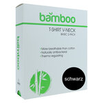 Herren Bambus T-Shirts V-Ausschnitt Apollo schwarz - 2