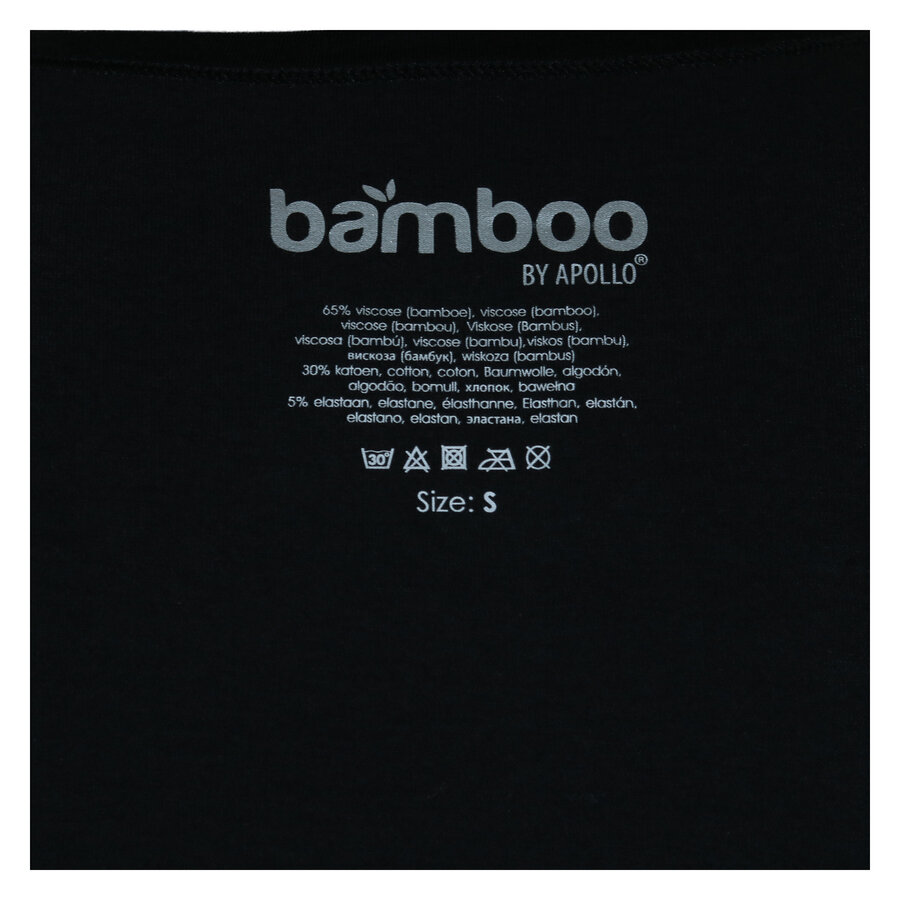 Herren Bambus T-Shirts V-Ausschnitt Apollo schwarz - 7