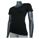 Damen Bambus T-Shirts Rundhals-Ausschnitt Apollo schwarz - 3