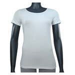 Damen Bambus T-Shirts Rundhals-Ausschnitt Apollo weiß - 3