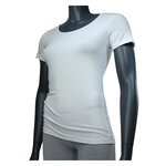 Damen Bambus T-Shirts Rundhals-Ausschnitt Apollo weiß - 4