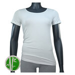 Damen Bambus T-Shirts Rundhals-Ausschnitt Apollo weiß - 1