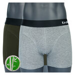 Herren Bambus Boxershorts Apollo grau-oliv-mix - 17
