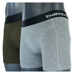 Herren Bambus Boxershorts Apollo grau-oliv-mix - 20