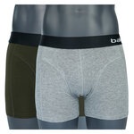 Herren Bambus Boxershorts Apollo grau-oliv-mix - 19