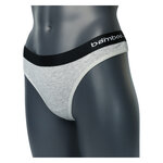 Damen Bambus Tanga Slips Apollo grau melange - 1