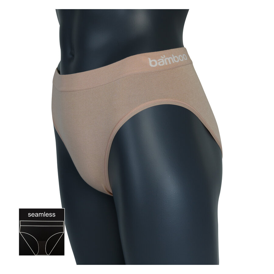Damen Bambus Hüftslips nahtlos Apollo hautfarben beige