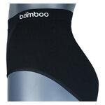 Bambus Damen-Slips hoch tailliert nahtlos Apollo schwarz - 8