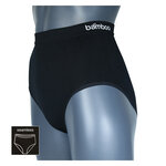Bambus Damen-Slips hoch tailliert nahtlos Apollo schwarz - 1