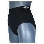 Bambus Damen-Slips hoch tailliert nahtlos Apollo schwarz - 3