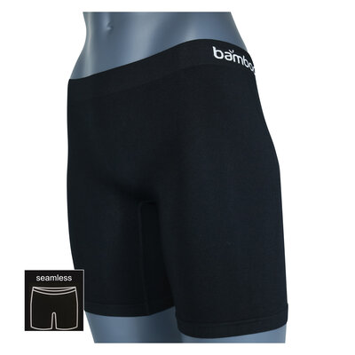Damen Bambus Langbein Slips nahtlos Apollo schwarz
