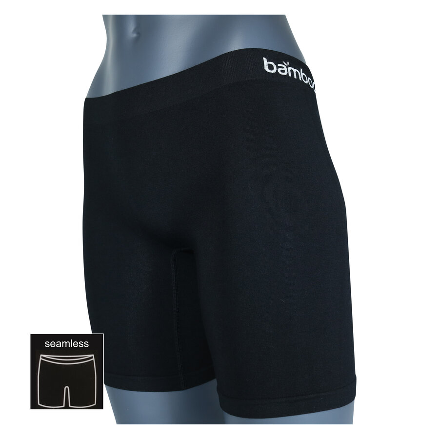 Damen Bambus Langbein Slips nahtlos Apollo schwarz