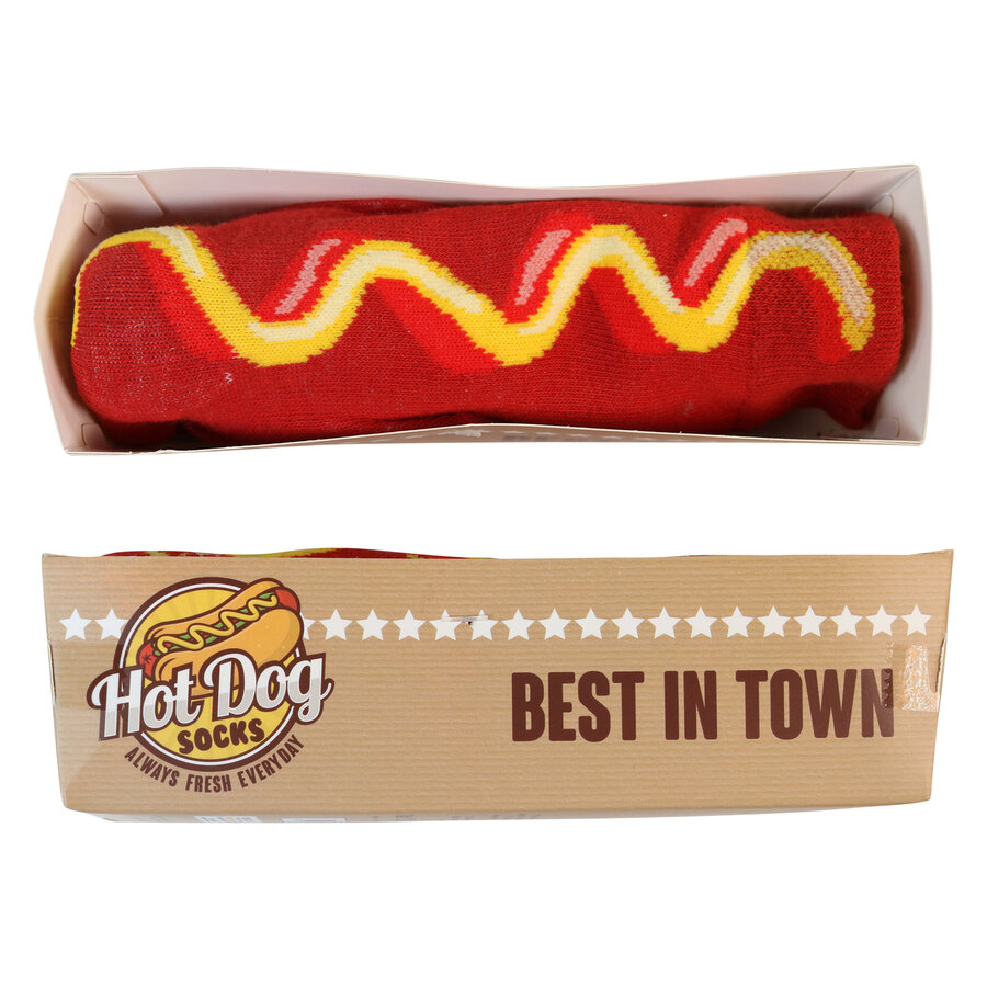 Hot Dog Motiv-Socken in Geschenk-Pappschachtel Apollo - 2