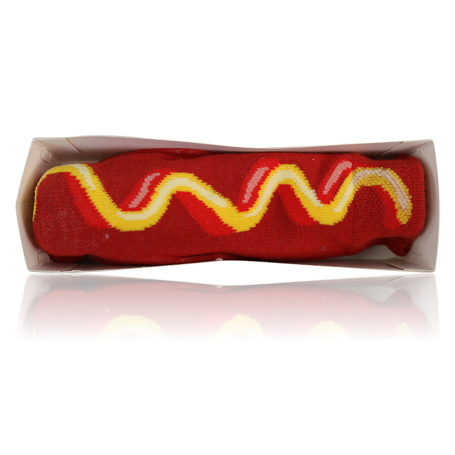 Hot Dog Motiv-Socken in Geschenk-Pappschachtel Apollo - 3