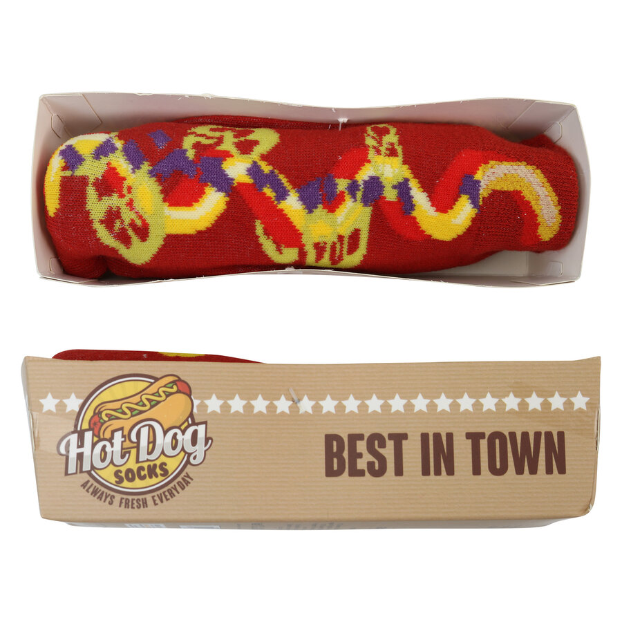 Hot Dog Motiv-Socken in Geschenk-Pappschachtel Apollo - 4