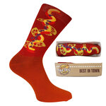 Hot Dog Motiv-Socken in Geschenk-Pappschachtel Apollo - 7