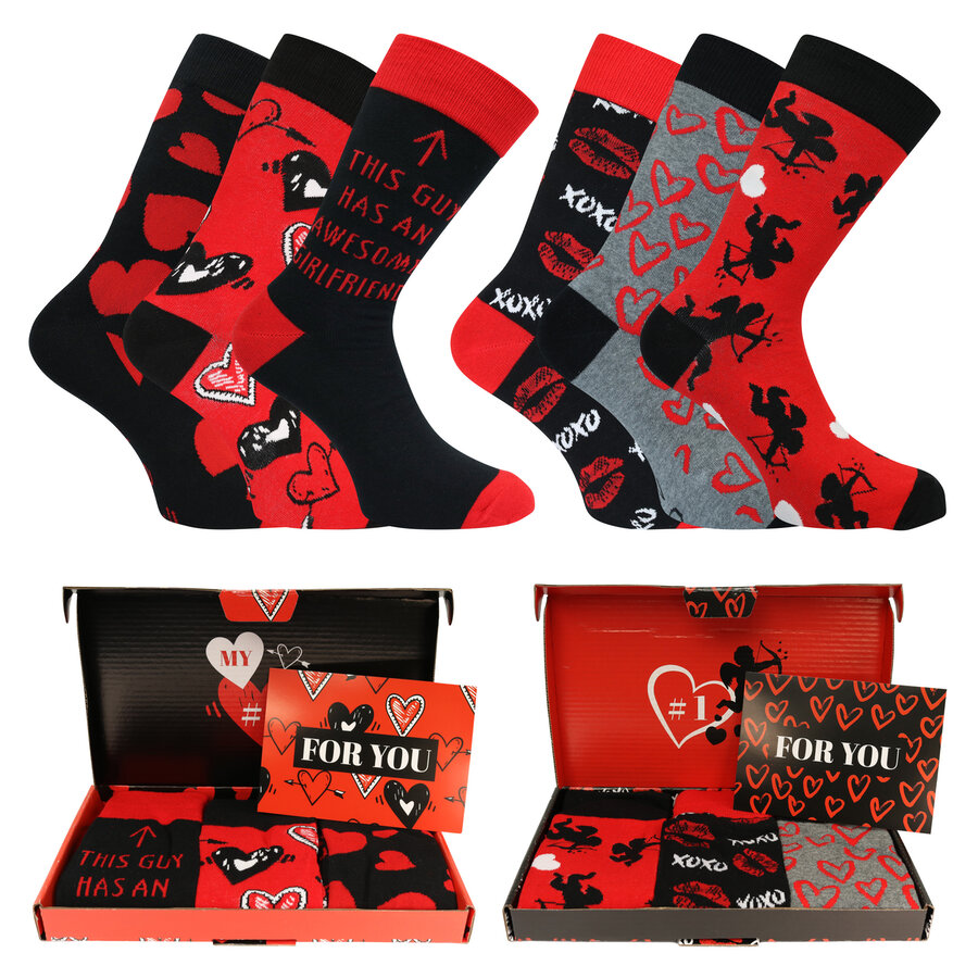 Love is Herrensocken in Geschenkschachtel Apollo
