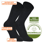 GOTS Bio Baumwoll-Socken -save the world- schwarz - 2