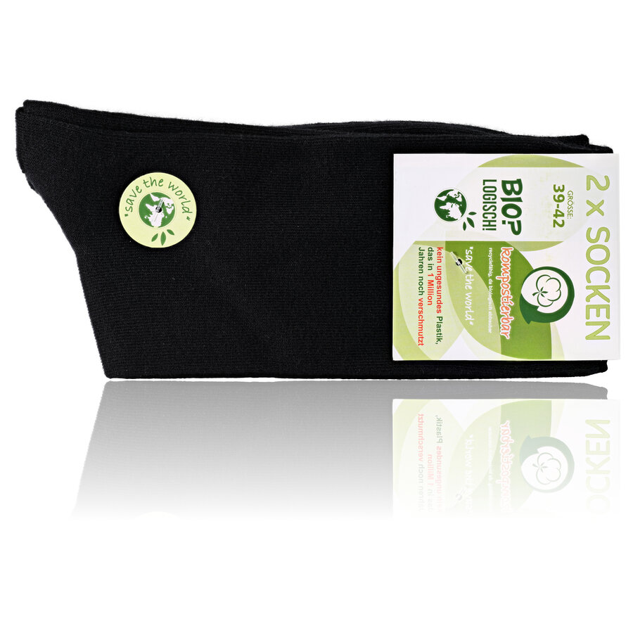 Baumwoll-Socken schwarz - 2