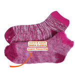 Kinder Kurz-Kuschelsocken ABS Antirutschnoppen camano berry-pink - 3