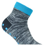Kinder Kurz-Kuschelsocken ABS Antirutschnoppen camano anthrazit-türkis - 5