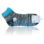 Kinder Kurz-Kuschelsocken ABS Antirutschnoppen camano anthrazit-türkis - 9