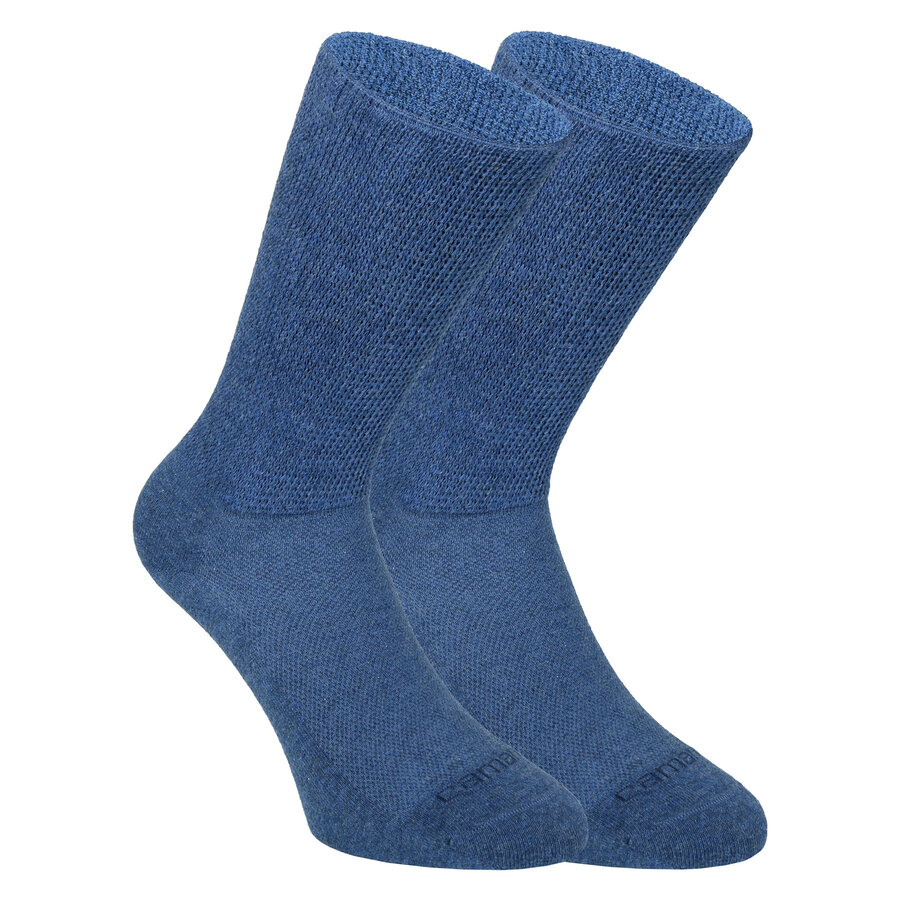 Diabetiker Socken Soft-Bund camano denim-blau-melange