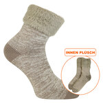 Dicke Damen-Kuschel-Socken camano Warm Up taupe-beige - 1