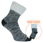 Dicke Damen-Kuschelsocken camano antrazit melange - 17