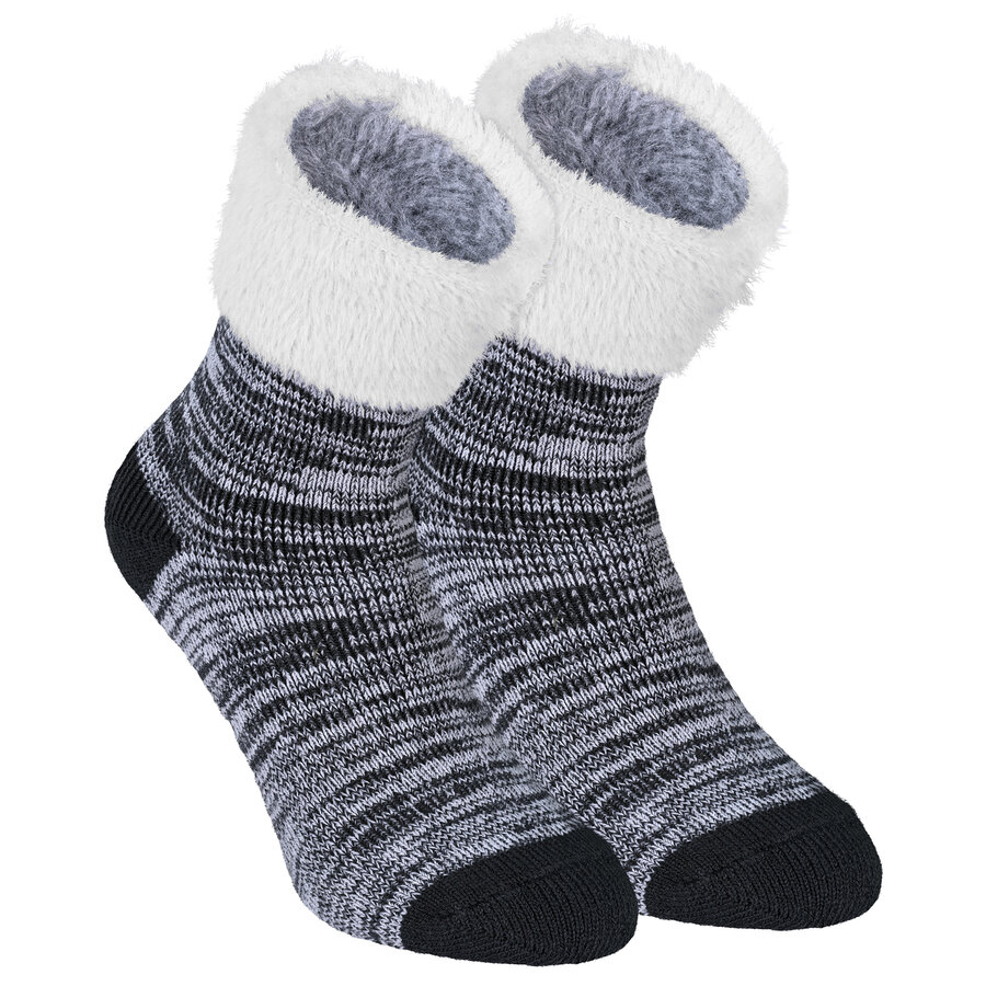 Dicke Damen-Kuschelsocken camano antrazit melange