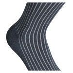 Herrensocken gestreift ohne Gummidruck Camano shadow stripes antrazit melange - 6