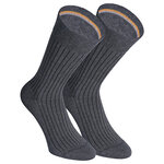 Herrensocken gestreift ohne Gummidruck Camano shadow stripes antrazit melange - 13