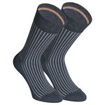 Herrensocken gestreift ohne Gummidruck Camano shadow stripes antrazit melange - 8
