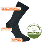 Herrensocken gestreift ohne Gummidruck Camano shadow stripes antrazit melange - 20