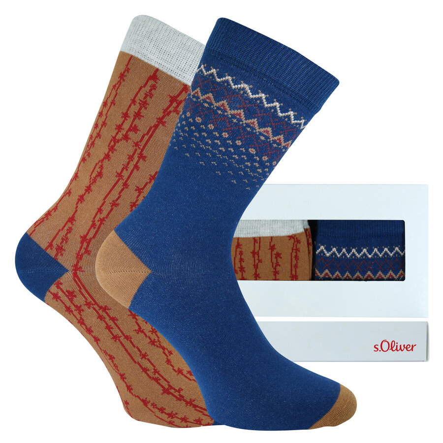 Designsocken in Geschenkbox s.Oliver Stacheldraht-mix