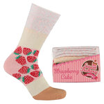 Lustige Socken mit Kuchen Motiv in einer Kuchen-Verpackung - 3