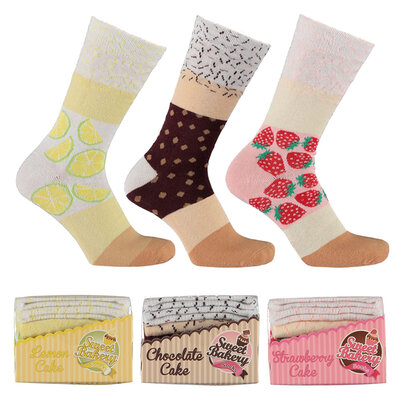 Willkommen in der Bäckerei Socken in Geschenkverpackungen
