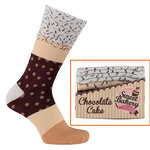 Lustige Socken mit Kuchen Motiv in einer Kuchen-Verpackung - 4