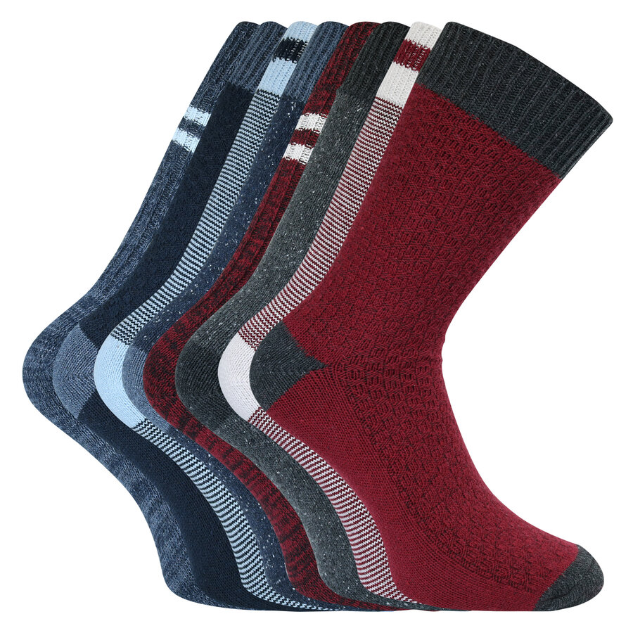 Jeans-Herrensocken Baumwolle Apollo rot blau - 19