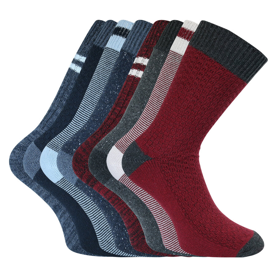 Jeans-Herrensocken Baumwolle Apollo rot blau