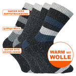 Herren-Wollsocken grobgestrickt Apollo grau-mix - 2