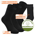 Dicke Stiefelsocken Baumwolle Apollo schwarz - 2