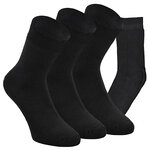 Dicke Stiefelsocken Baumwolle Apollo schwarz - 1