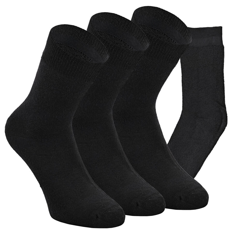 Dicke Stiefelsocken Baumwolle Apollo schwarz