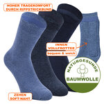 Dicke Stiefelsocken Baumwolle Apollo blau-mix - 2