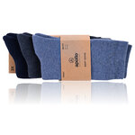 Dicke Stiefelsocken Baumwolle Apollo blau-mix - 12